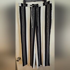 INC International Concepts Black and White Wide Leg Pants